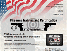 Tablet Screenshot of firearmstrainingandcertification.com